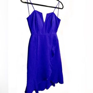 Beautiful Backless Q&A Blue  mini dress